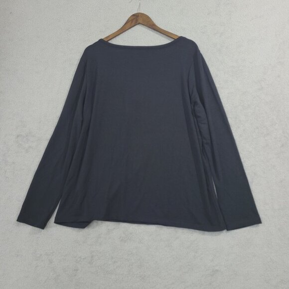 NEW Banana Republic Womens XXL Long Sleeve Scoop Neck Top Black - Picture 2 of 9